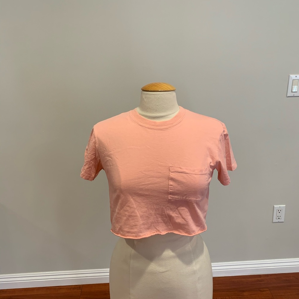 Garage Pink Crop Top Short Sleeve
